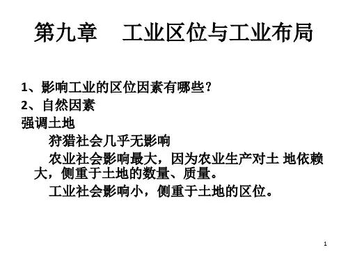 工业区位与工业布局