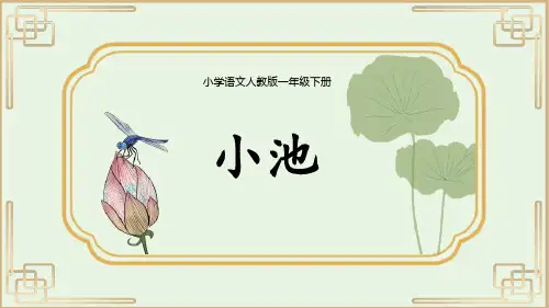 部编版一年级语文下册 小池 古诗二首公开课教学课件