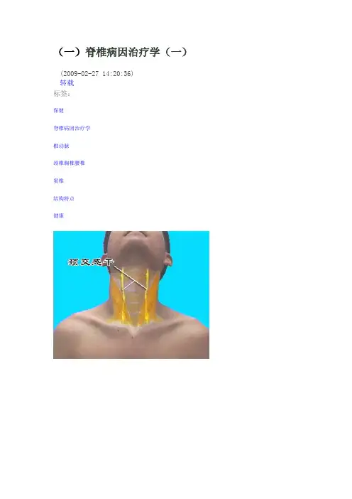 脊椎病因治疗学