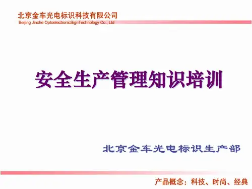 安全生产管理知识培训教材(PPT 页)