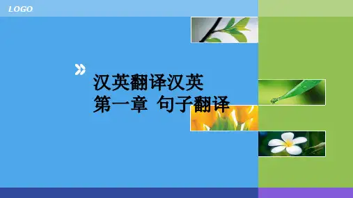 汉英翻译句子翻译