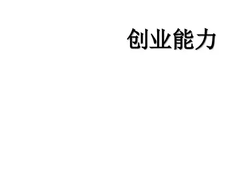 创业指南-第一章创业与计划 精品