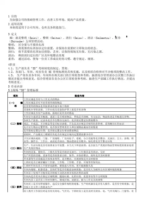5S管理制度