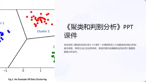 《聚类和判别分析》课件