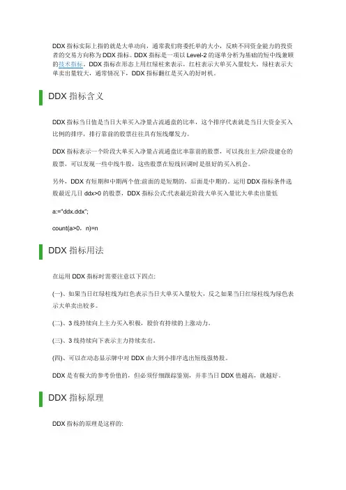 DDX指标