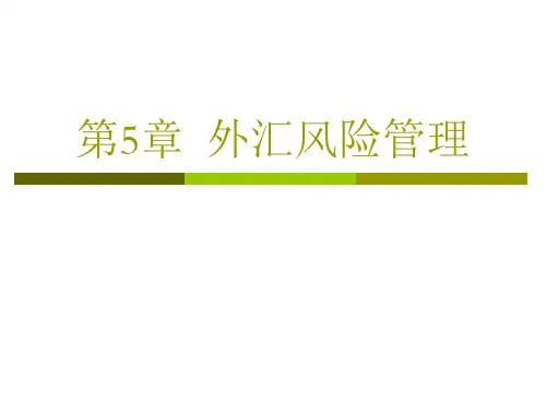 第章外汇风险管理ppt课件