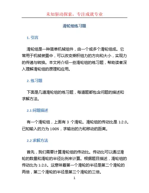 滑轮组练习题