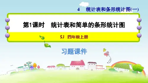 四年级上册数学习题课件统计表和简单的条形统计图苏教版