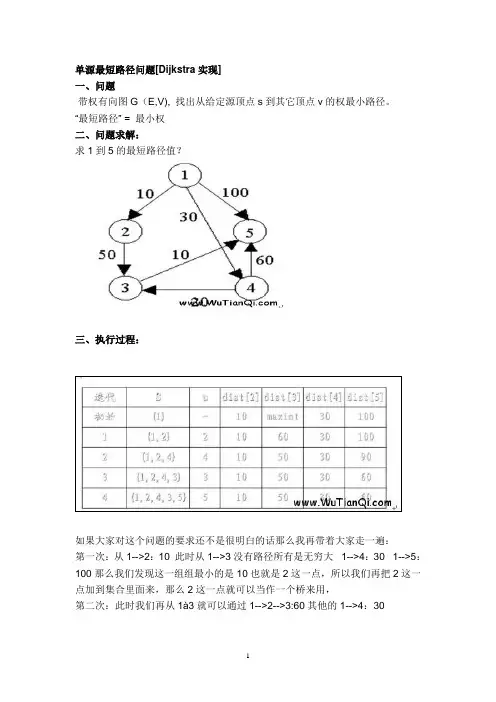 单源最短路径