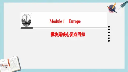 2019-2020年高中英语Module1Europe模块尾核心要点回扣课件外研版必修3