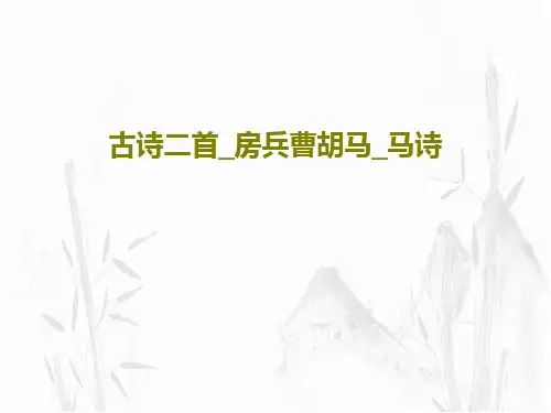 古诗二首_房兵曹胡马_马诗21页PPT