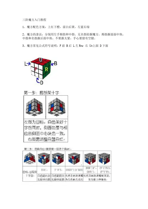 一学就会的三阶魔方入门教程