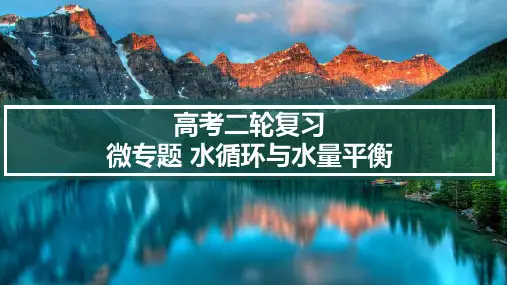 高考地理二轮复习 微专题 水循环与水量平衡
