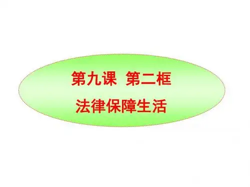 人教版《道德与法治》七年级下册 9.2 法律保障生活 课件(共25张PPT)