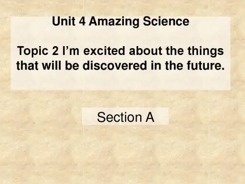 仁爱版九年级英语上册 Unit 4 Topic 2 Section A 课件(共20张PPT)