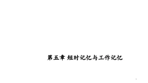 认知心理学第五章短时记忆与工作记忆 ppt课件