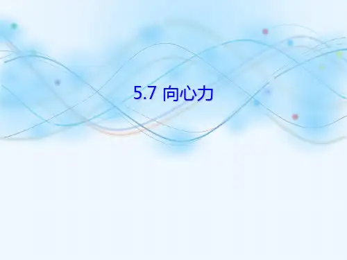 新版物理必修2 5.6向心力 (共29张PPT)学习PPT