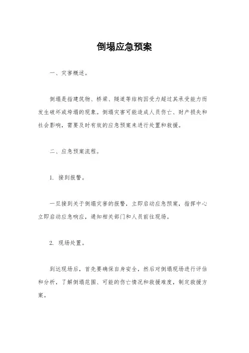 倒塌应急预案