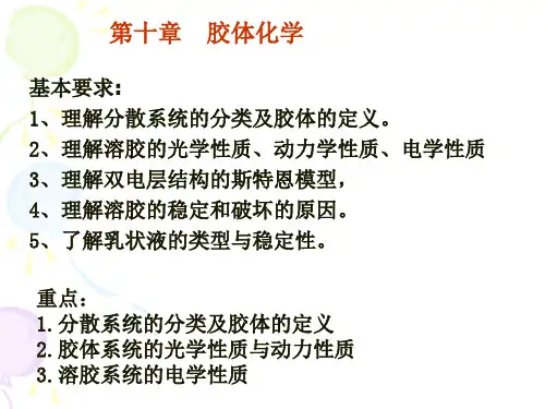 物理化学 第十一章 胶体化学