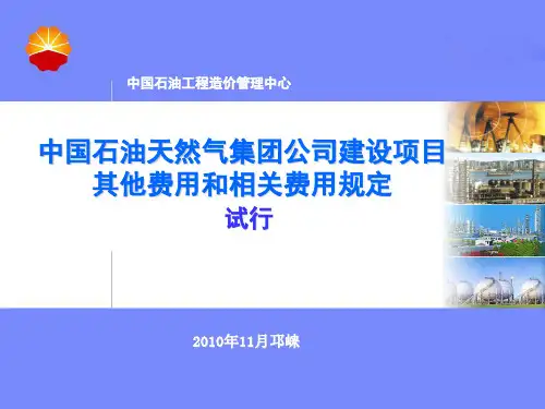 中国石油天然气集团公司建设项目其他费用和相关费用规定试行