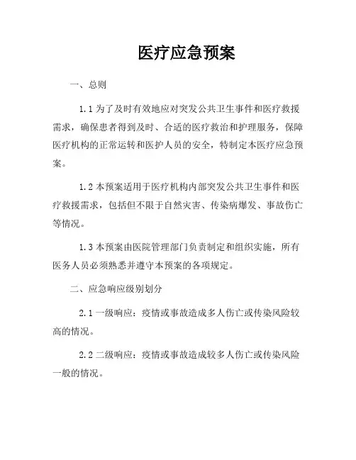 医疗应急预案