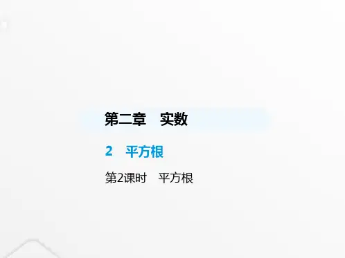 北师大版初中八年级数学上册第二章实数2平方根第2课时平方根课件