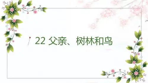 最新部编版三年级语文上册第22课《父亲、树林和鸟》精美课件
