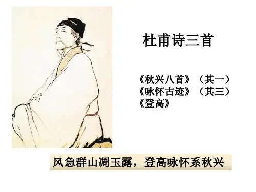 高中语文必修2杜甫诗三首