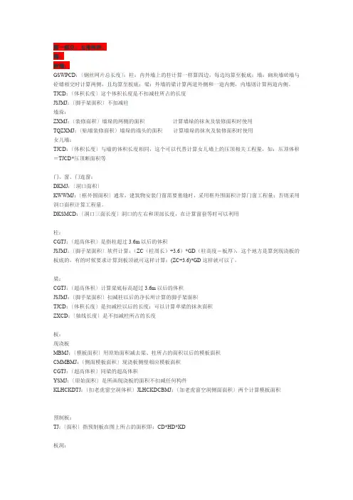 广联达代码大全