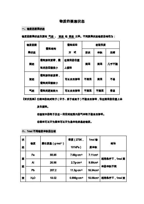 物质的聚集状态