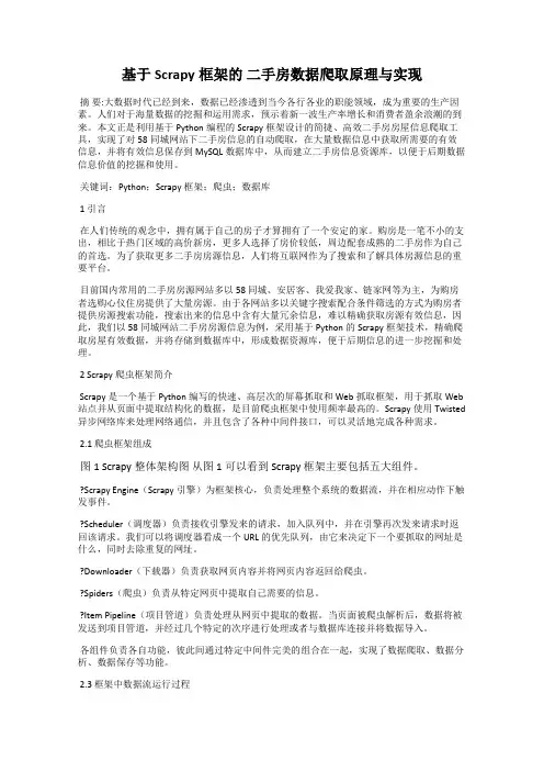 基于Scrapy框架的 二手房数据爬取原理与实现