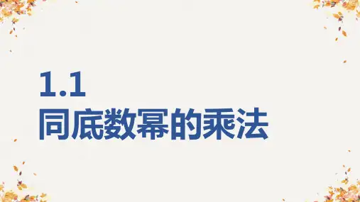 1.1同底数幂的乘法课件