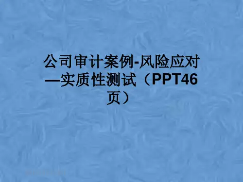 公司审计案例-风险应对—实质性测试(PPT46页)