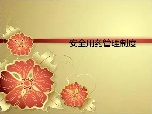 安全用药管理制度精品课件