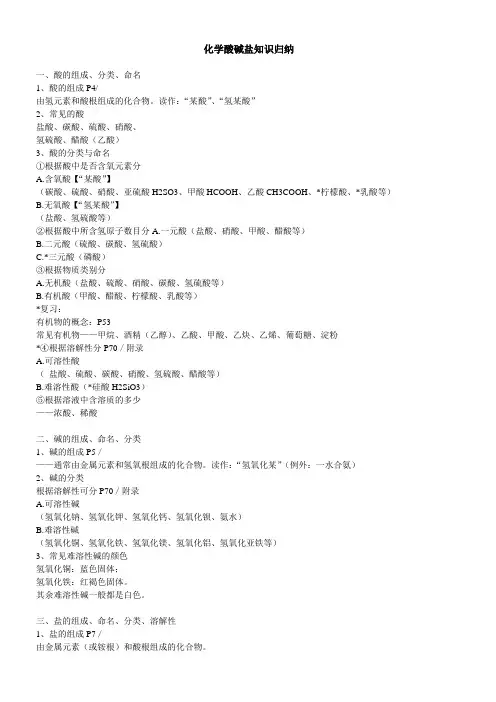 化学酸碱盐知识分类