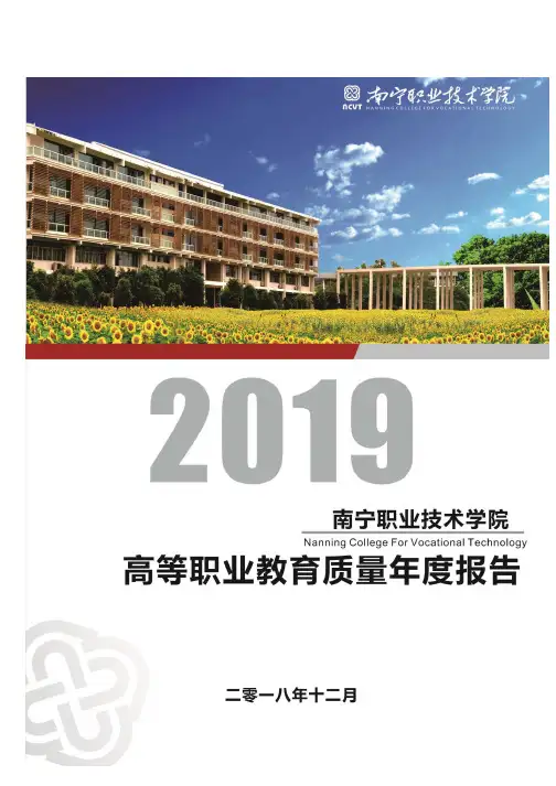 南宁职业技术学院2019质量年度报告