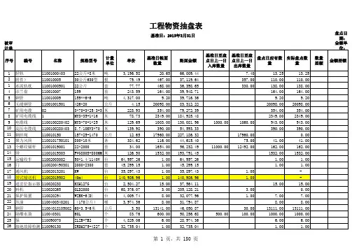 工程物资盘点表
