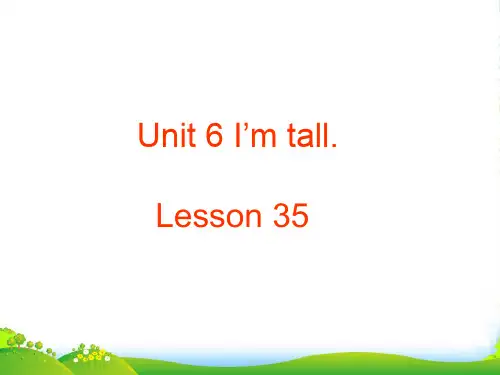 精通版四年级英语上册Unit 6 I'm tall. Lesson 35 课件