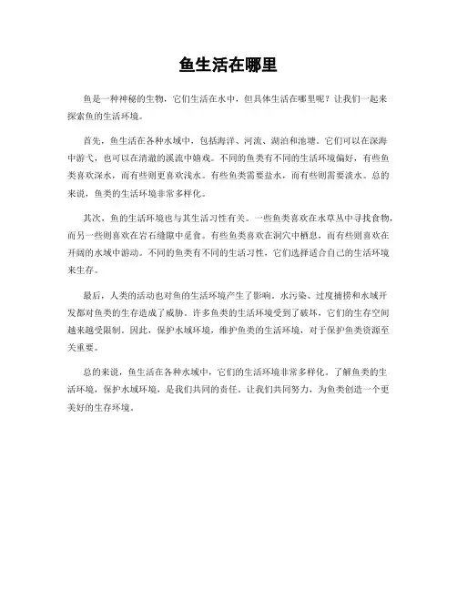 鱼生活在哪里