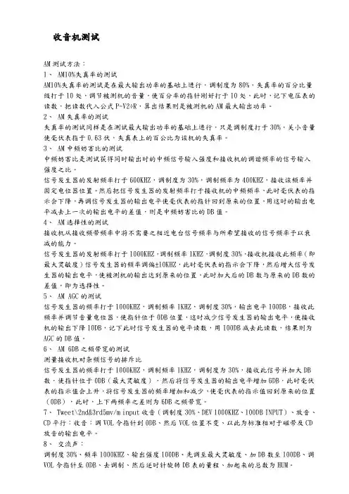 收音机测试