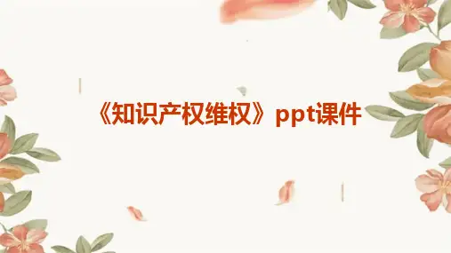 《知识产权维权》课件