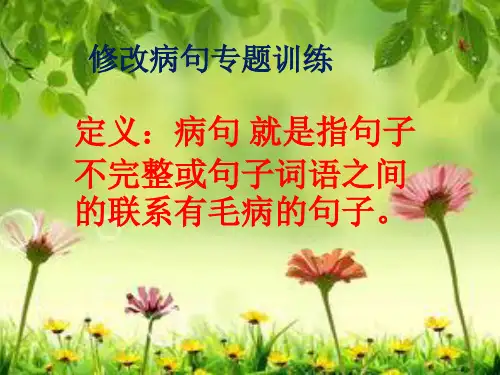 小学语文修改病句专项练习
