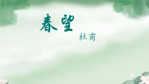 人教部编版八年级上册语文25诗词五首《春望》 (共18张PPT)[优秀课件资料]