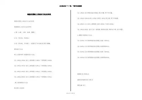 钢筋在图纸上的表示方法及种类