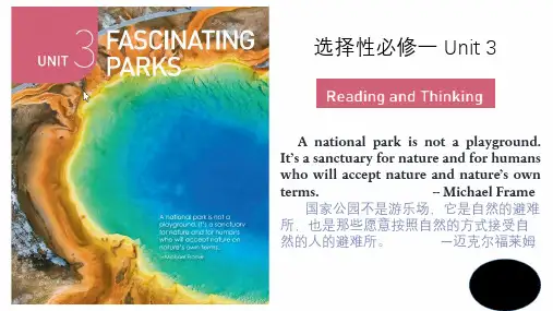 Unit 3 Reading and Thinking 高中英语人教版(2019)选择性必修第一册 