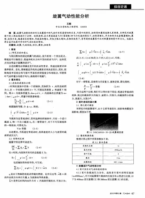 旋翼气动性能分析