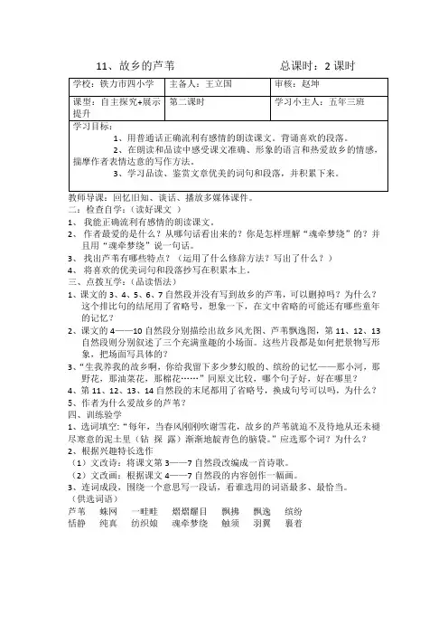 故乡的芦苇2时
