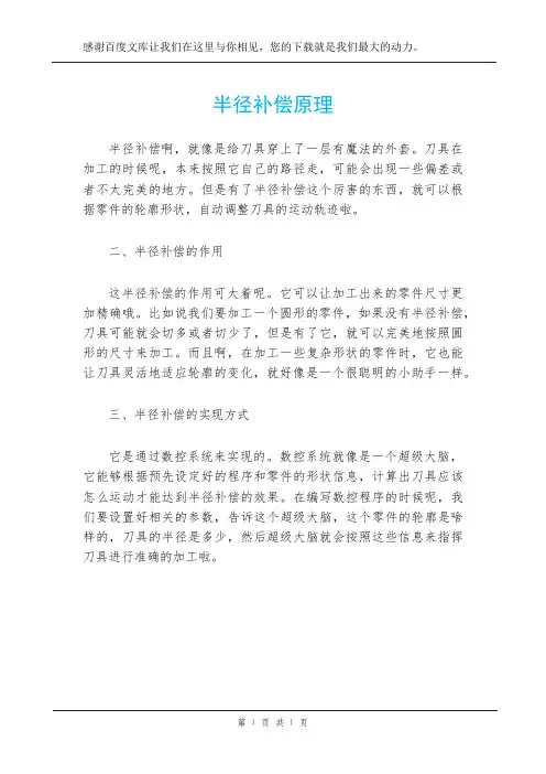 半径补偿原理