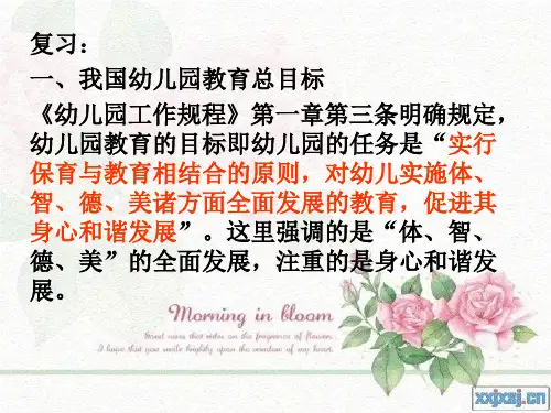 第一章  幼儿园教育活动的基本理论2