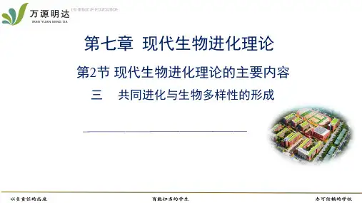 7.2.3 共同进化与生物多样性的形成(16张PPT)